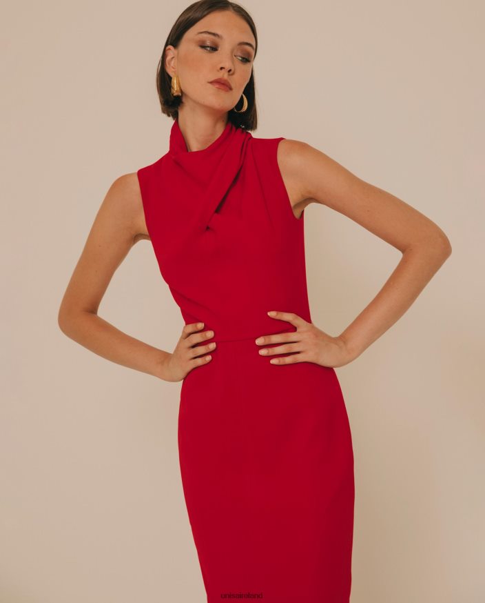 Fashion 80842D1256 Women Unisa Dress with an opening at the back