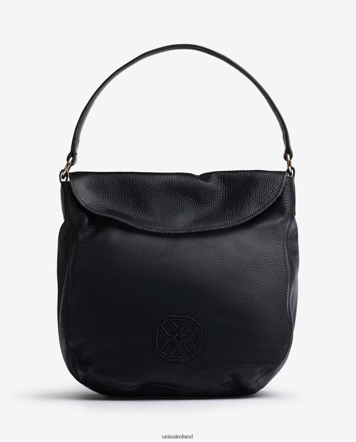Black 80842D1143 Women Unisa Large handbag with a monogram