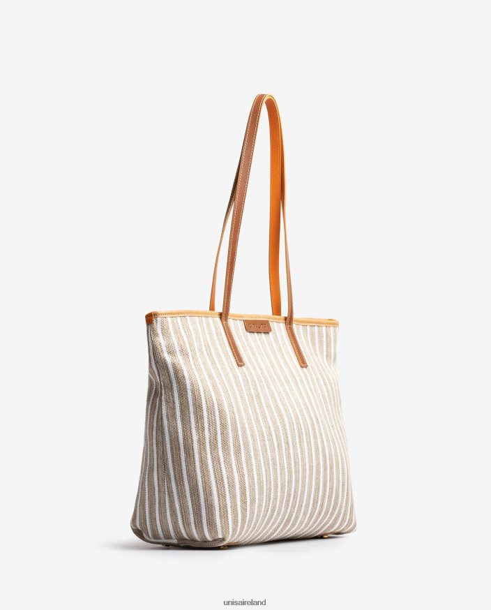 Brown 80842D1114 Women Unisa Shopping bag made with jarapa