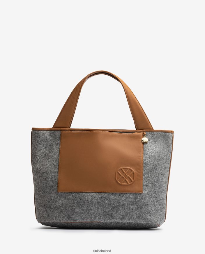 Grey 80842D1138 Women Unisa Shopper bag made from recycled fabric