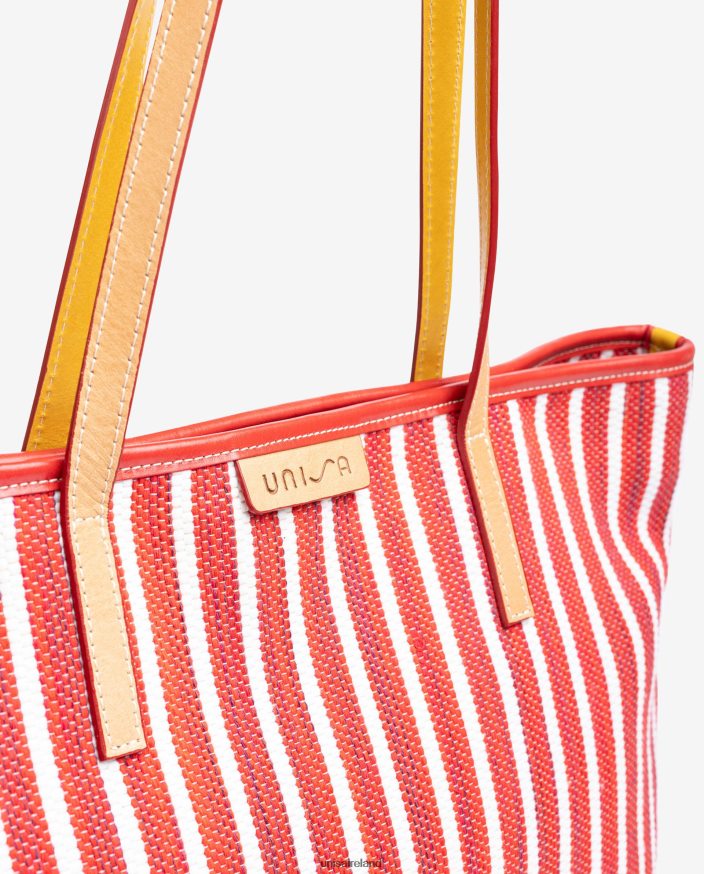 Red 80842D1115 Women Unisa Shopping bag made with jarapa