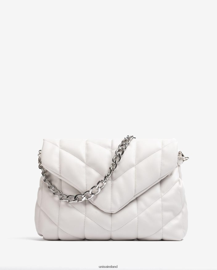 White 80842D1123 Women Unisa Large, black padded bag