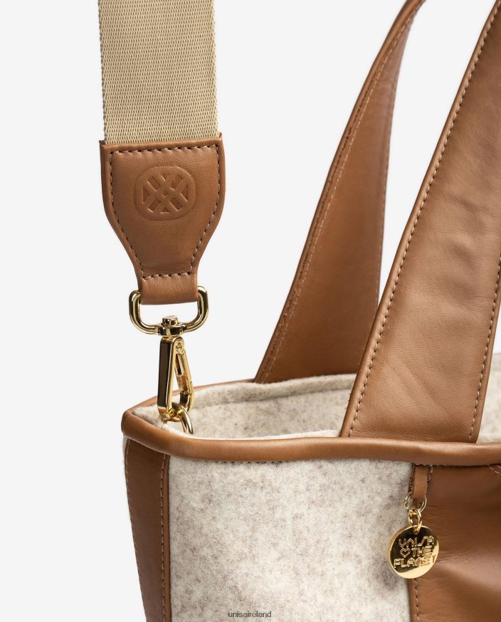 White 80842D1139 Women Unisa Shopper bag made from recycled fabric