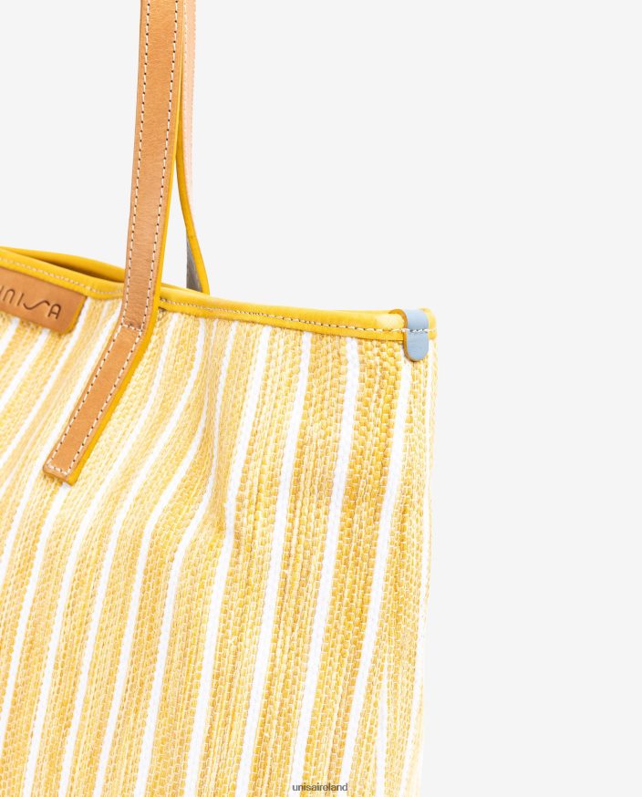 Yellow 80842D1116 Women Unisa Shopping bag made with jarapa