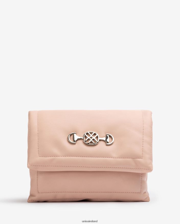 Pink 80842D1181 Women Unisa Quilted effect bag with a monogram