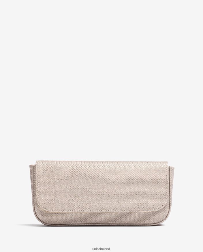 Gold 80842D1202 Women Unisa Shiny fabric party handbag