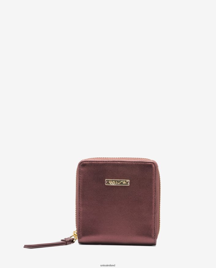 Red 80842D1235 Women Unisa Leather wallet with zip