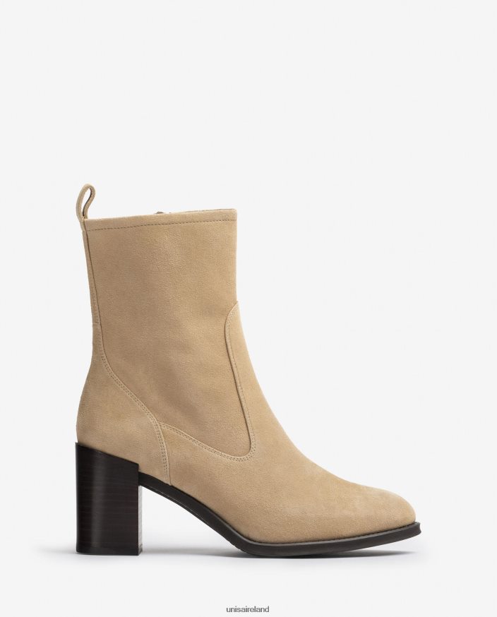 Beige 80842D1007 Women Unisa High heeled ankle boot