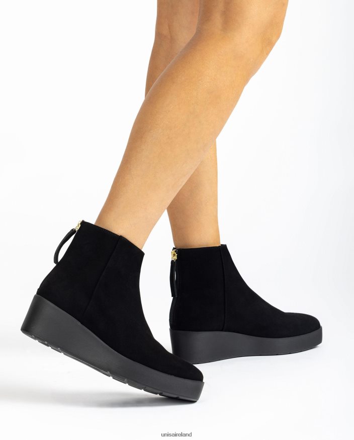 Black 80842D896 Women Unisa Ankle boot with a zip at the back