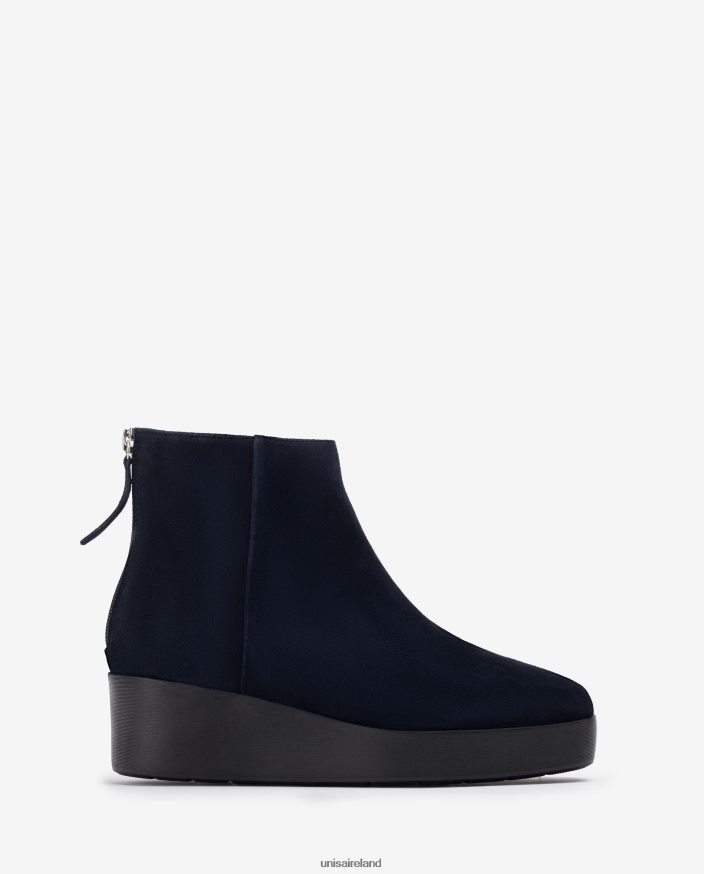 Blue 80842D895 Women Unisa Ankle boot with a zip at the back
