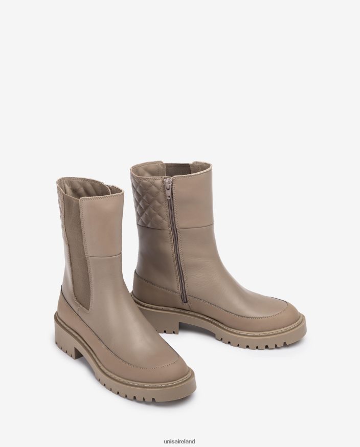 Brown 80842D917 Women Unisa Ankle boot with gusset and a track sole