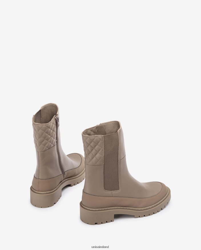 Brown 80842D917 Women Unisa Ankle boot with gusset and a track sole