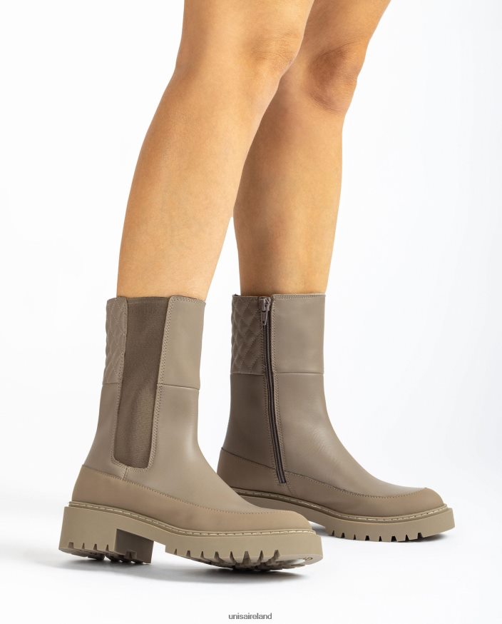 Brown 80842D917 Women Unisa Ankle boot with gusset and a track sole