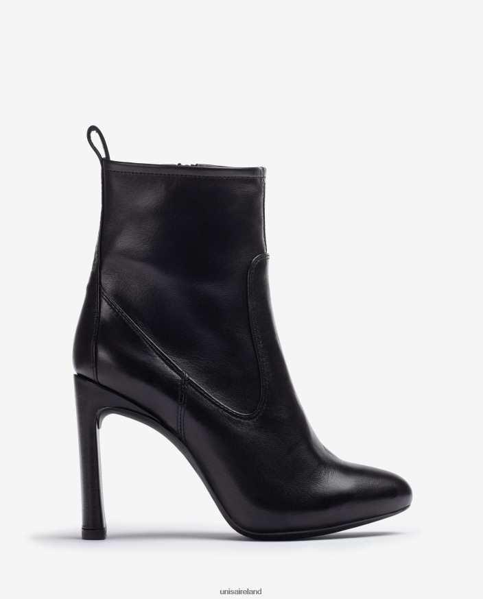 Fashion 80842D1000 Kids Unisa Leather ankle boots with heel and inner platform