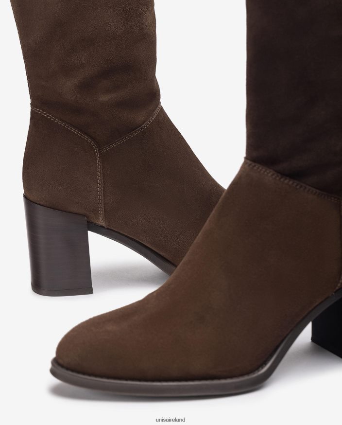 Fashion 80842D1056 Women Unisa High leg boot with a zip on the inside