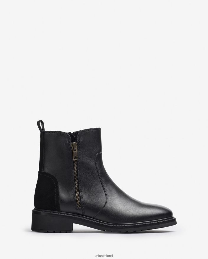 Fashion 80842D890 Women Unisa Suede ankle boot with zip