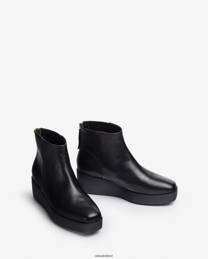 Fashion 80842D897 Women Unisa Ankle boot with a zip at the back