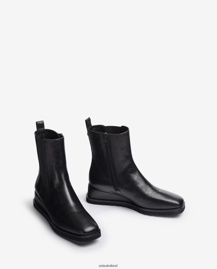 Fashion 80842D914 Women Unisa Ankle boot with a wedge and side gusset