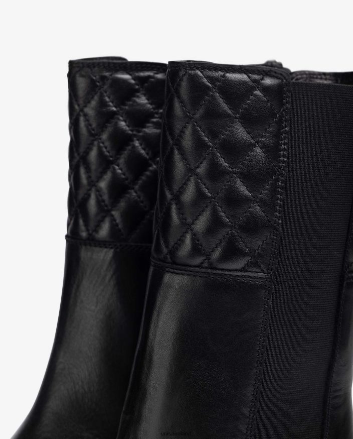 Fashion 80842D918 Women Unisa Leather ankle boots with side elastics and zip