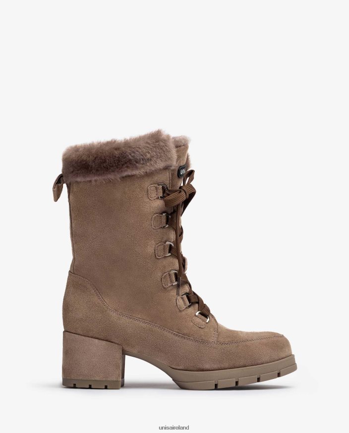 Fashion 80842D932 Kids Unisa Medium heel lace-up suede ankle boots