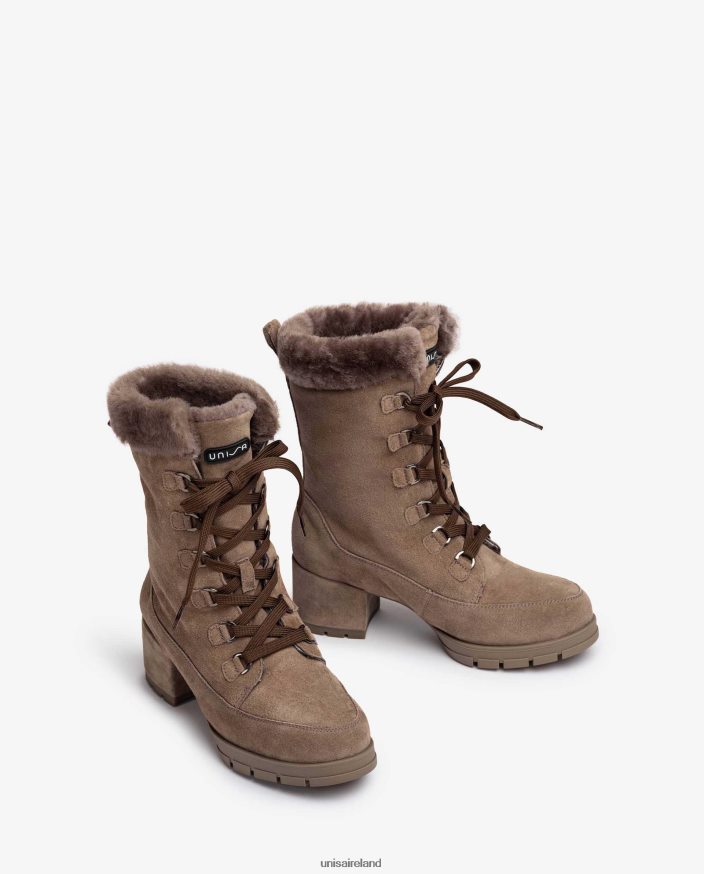 Fashion 80842D932 Kids Unisa Medium heel lace-up suede ankle boots