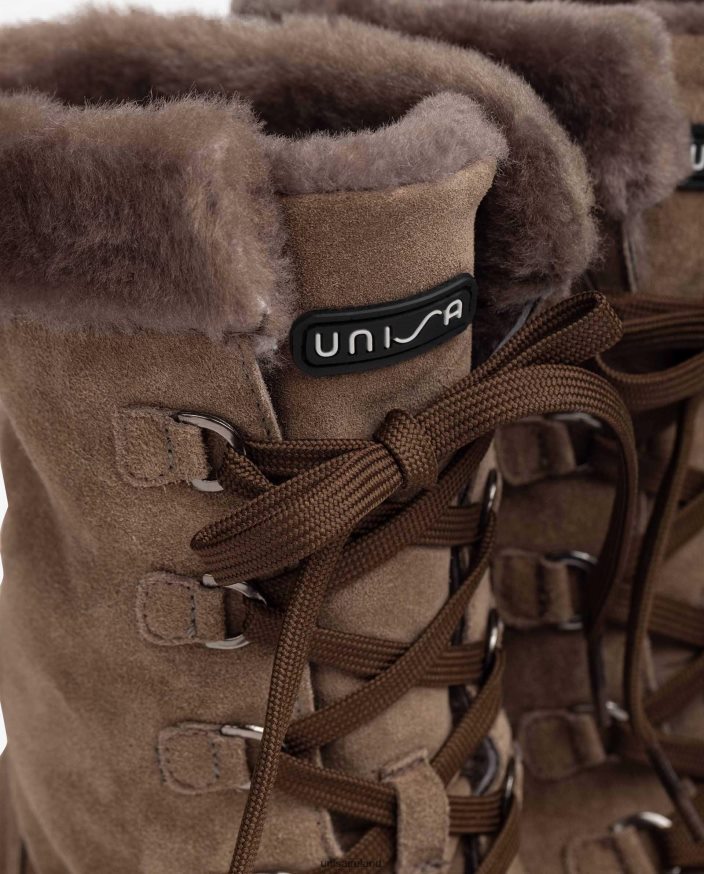 Fashion 80842D932 Kids Unisa Medium heel lace-up suede ankle boots