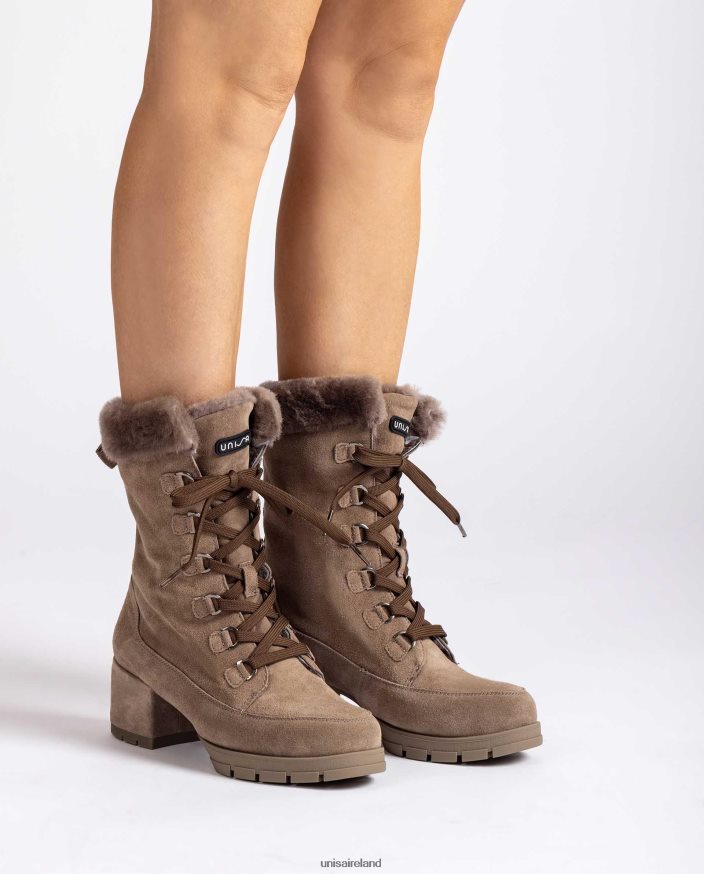 Fashion 80842D932 Kids Unisa Medium heel lace-up suede ankle boots