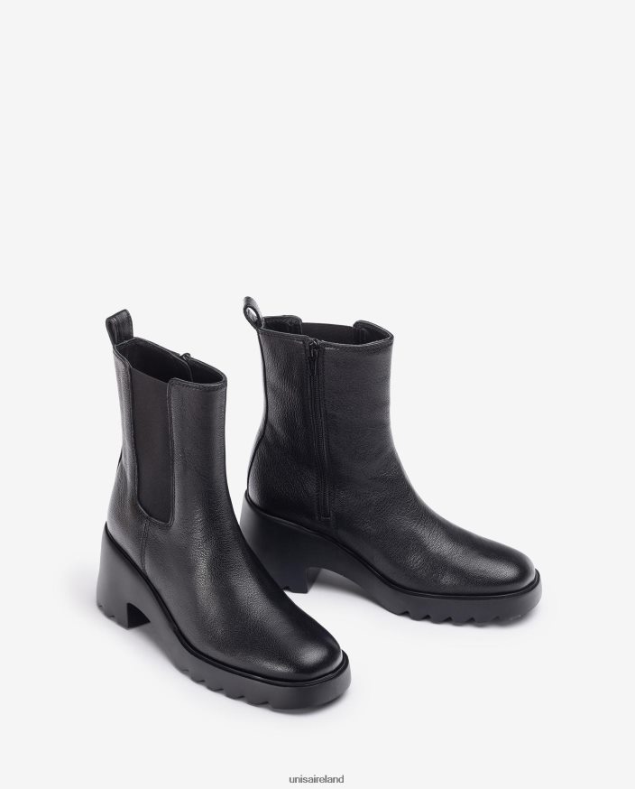 Fashion 80842D984 Women Unisa Ankle boot with side gussets and a zip