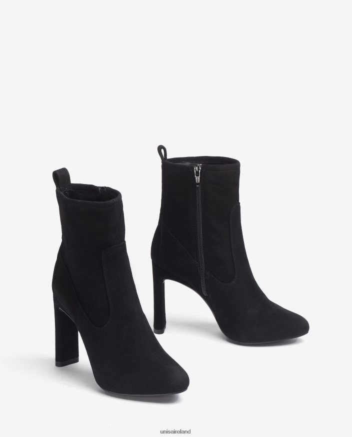 Fashion 80842D999 Kids Unisa Suede ankle boots with heel and inner platform