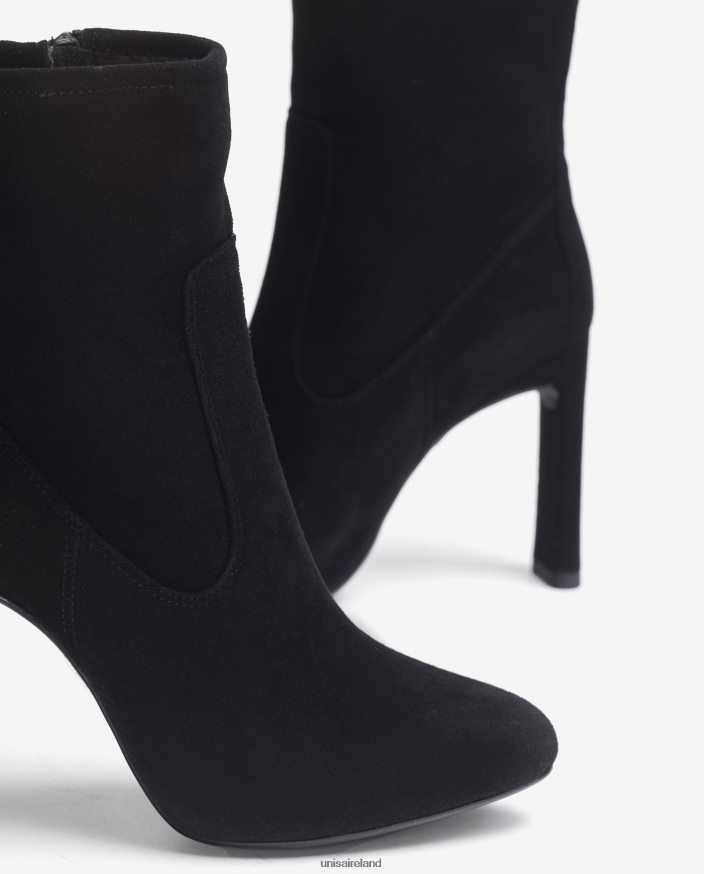 Fashion 80842D999 Kids Unisa Suede ankle boots with heel and inner platform