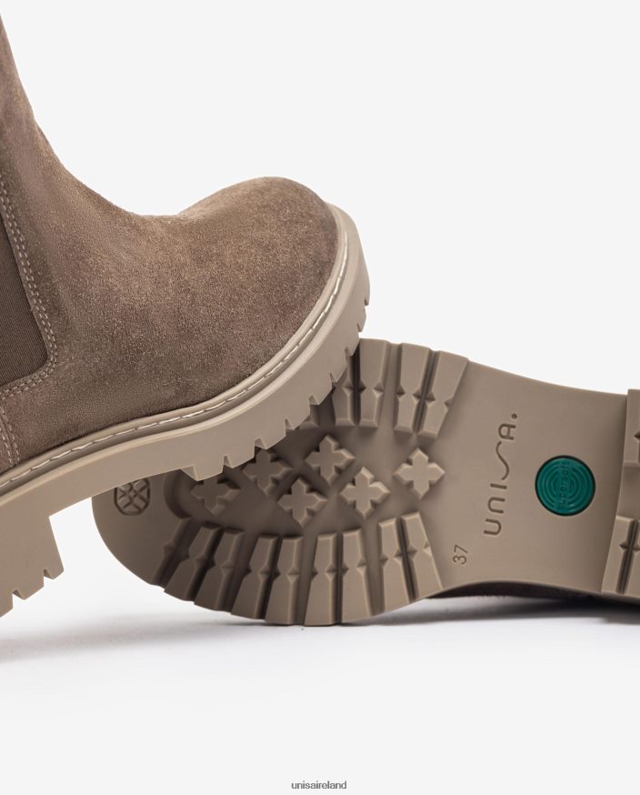 Graceful 80842D909 Kids Unisa Suede ankle boots with side elastic and zip