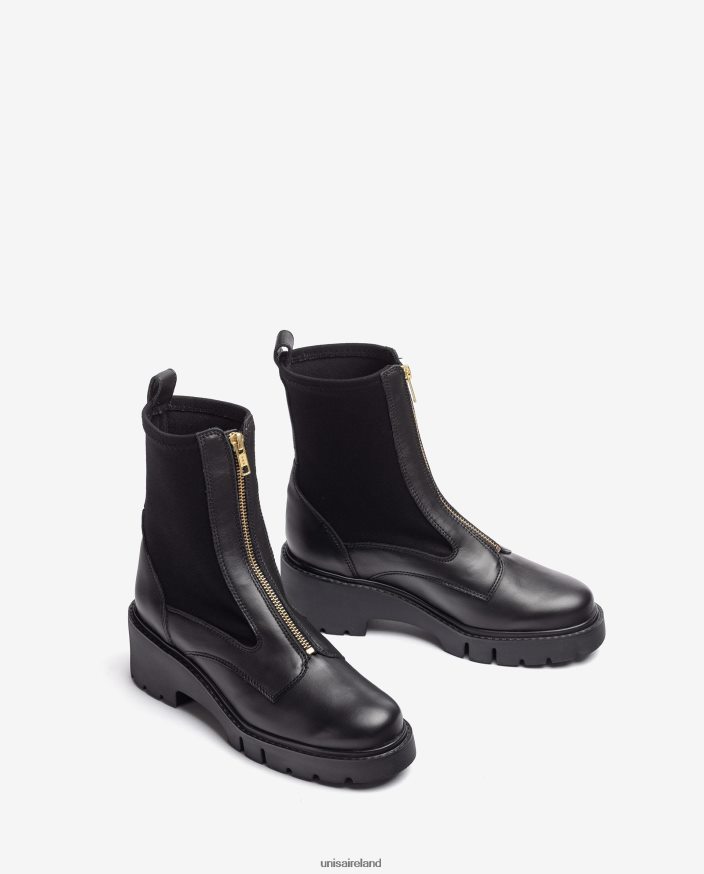 Graceful 80842D934 Women Unisa Ankle boots with front zip and neoprene sock