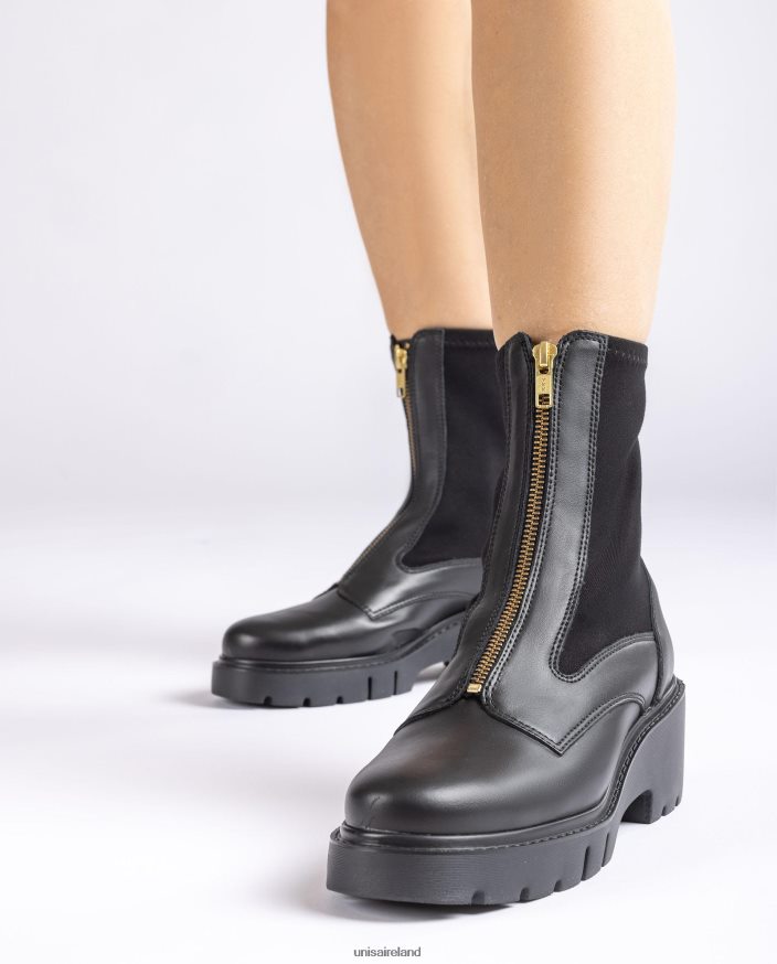 Graceful 80842D934 Women Unisa Ankle boots with front zip and neoprene sock