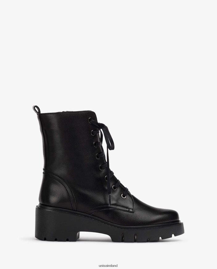 Graceful 80842D942 Women Unisa Military style leather ankle boots