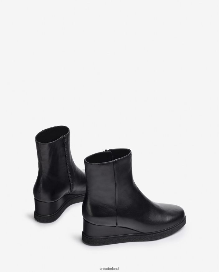 Graceful 80842D949 Women Unisa Leather ankle boots with a zip on the inside