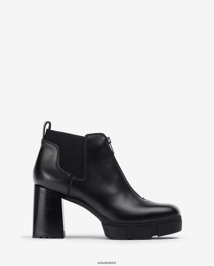 Graceful 80842D953 Women Unisa Ankle boot with a zip and a track platform