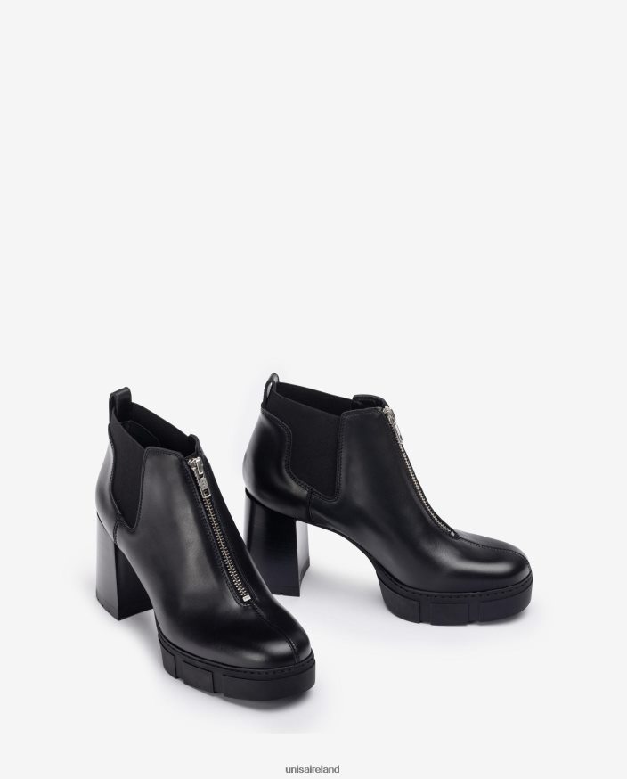 Graceful 80842D953 Women Unisa Ankle boot with a zip and a track platform