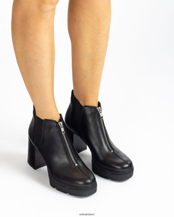 Graceful 80842D953 Women Unisa Ankle boot with a zip and a track platform