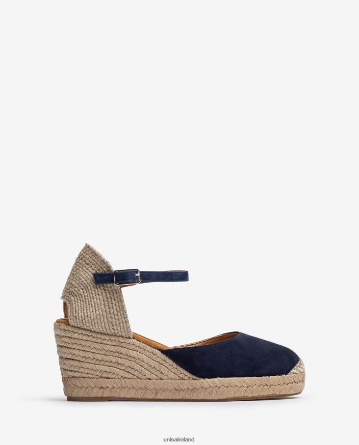 Blue 80842D475 Women Unisa Espadrille vamp-heel in suede