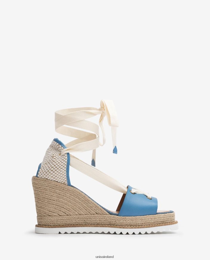 Blue 80842D694 Women Unisa Espadrille knotted at the ankle