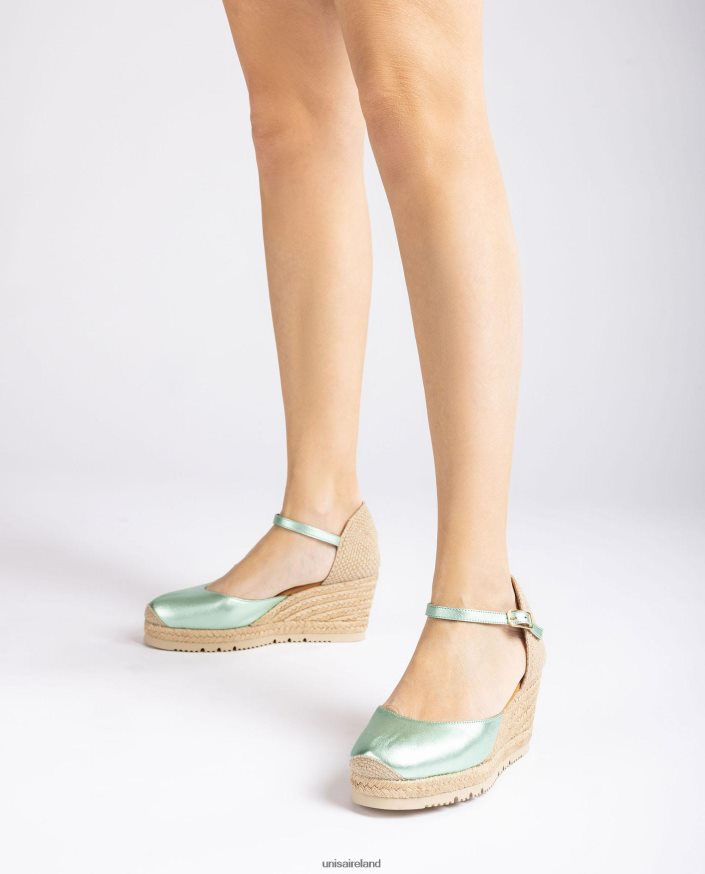 Blue 80842D712 Women Unisa Metallic effect D\'Orsay ankle strap espadrille