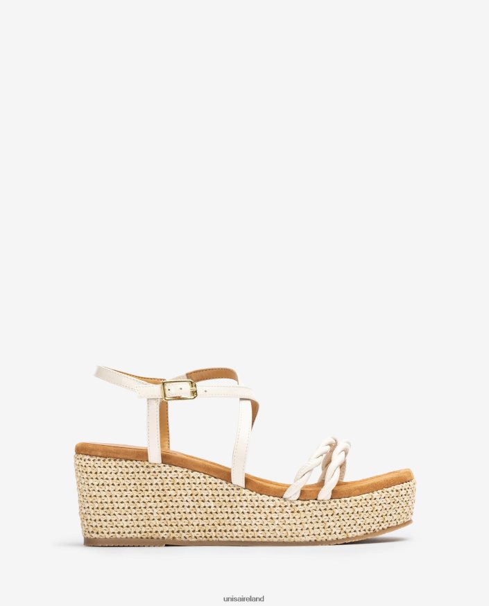 Fashion 80842D159 Women Unisa Sandal with a block heel and spiral straps