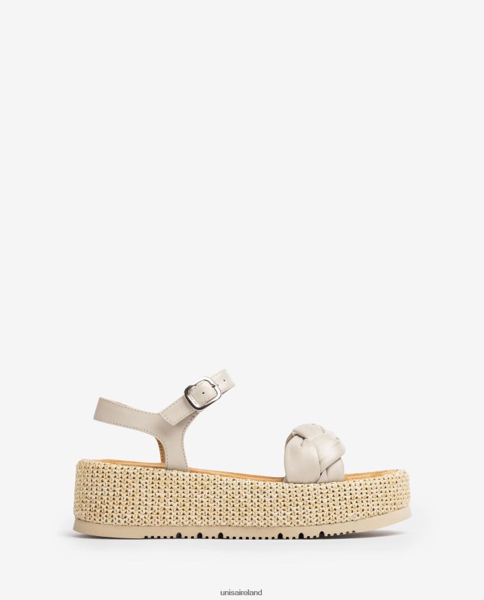 Fashion 80842D97 Women Unisa Sandal with a quilted braid on the front