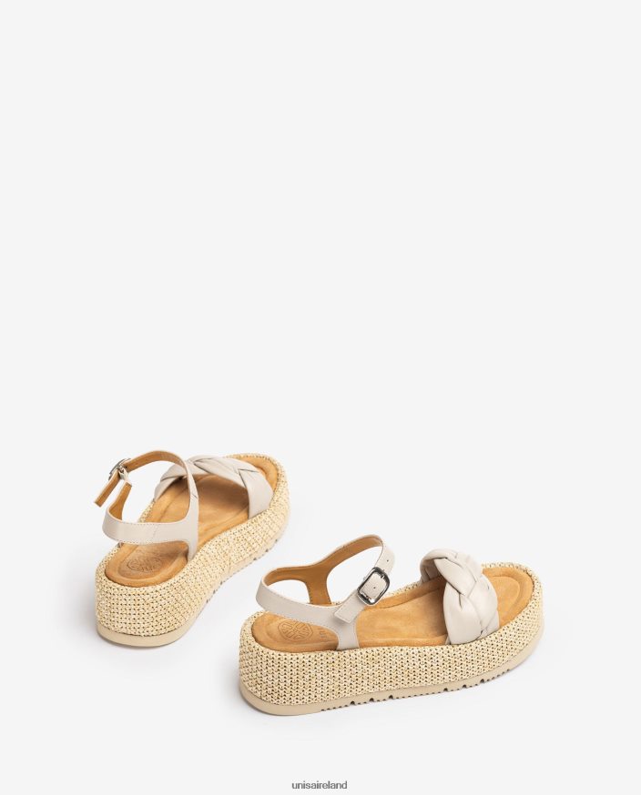 Fashion 80842D97 Women Unisa Sandal with a quilted braid on the front