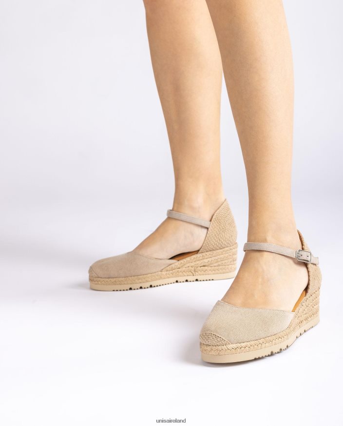 Graceful 80842D757 Women Unisa D\'Orsay ankle strap espadrille in Ecolino