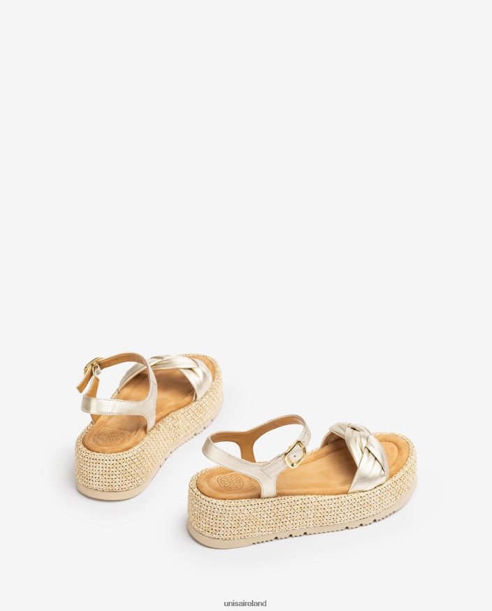 Graceful 80842D96 Women Unisa Sandal with a quilted braid on the front