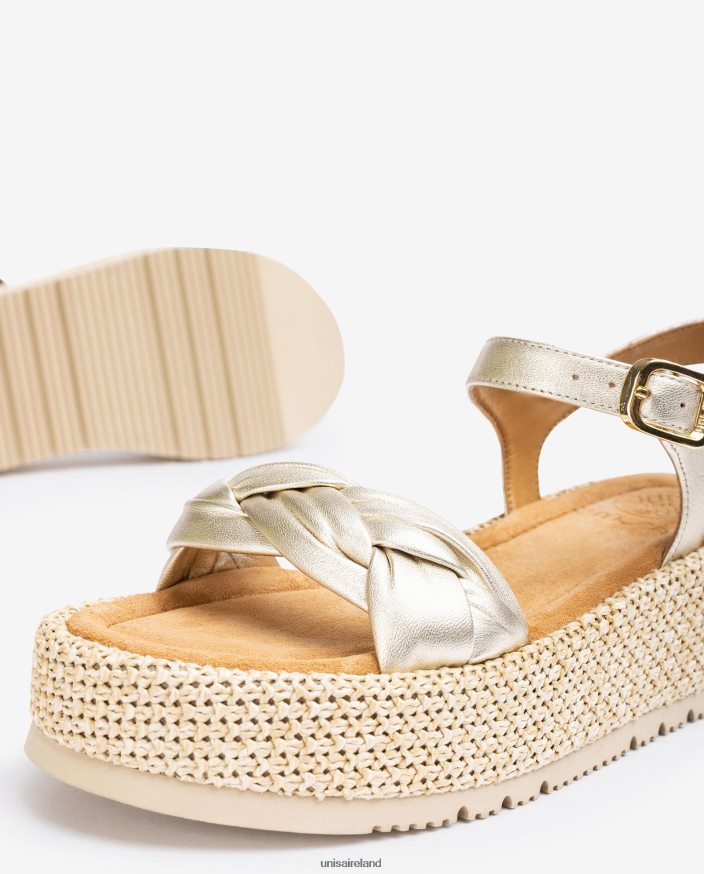 Graceful 80842D96 Women Unisa Sandal with a quilted braid on the front