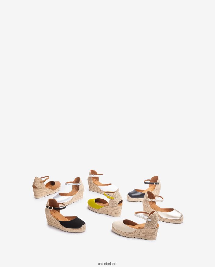 Green 80842D711 Women Unisa D\'Orsay ankle strap espadrille in suede