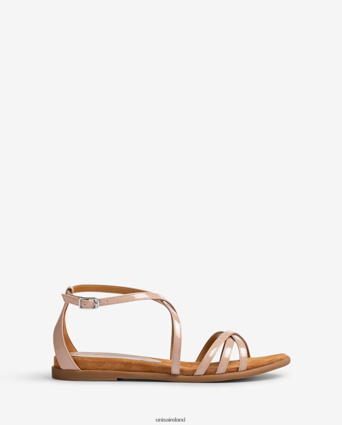 Pink 80842D446 Women Unisa Patent leather flat sandals