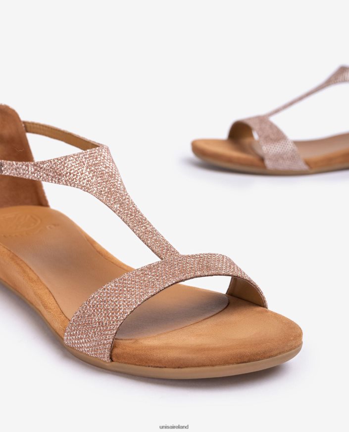 Pink 80842D75 Women Unisa Sandal with a strap over the instep